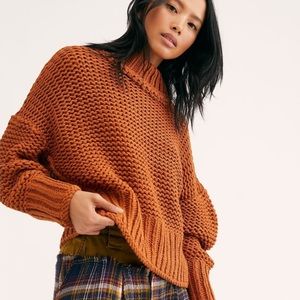 NWT Free People "My Only Sunshine" Brown Sweater